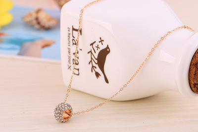 新款時尚韓國飾品 鑲鉆O字鏈項飾與立體圓形合金吊墜的批發(fā)指南